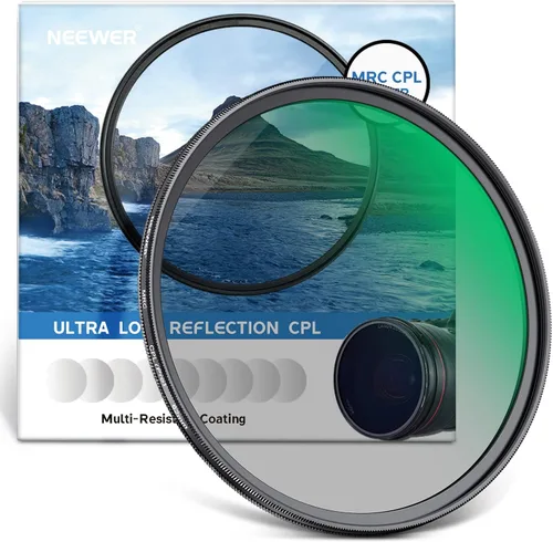 Miniatura 11 de NEEWER Filtro Polarizador de 58mm 30 Capas Multi Resistant Nanorecubierto Circular Polarizador(CPL) con Vidrio Óptico HD/Marco Ultra Delgado, Reduce