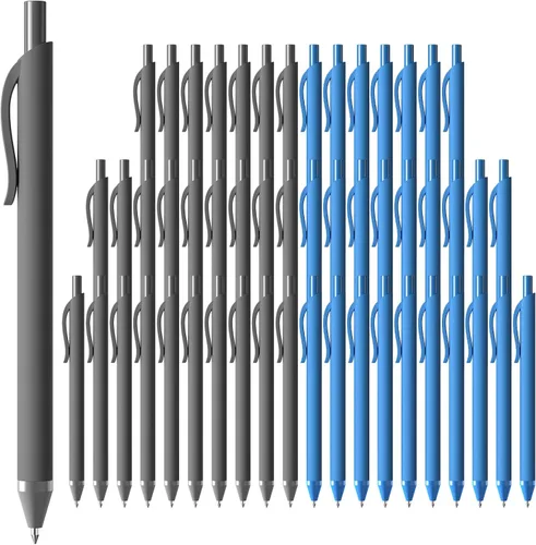 Miniatura 13 de Bolígrafos al por mayor, paquete de 107 bolígrafos de tinta negra y azul, punta media de 1.0 mm, retráctiles al por mayor para escritura suave