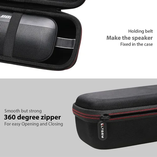Miniatura 8 de LTGEM - Funda para altavoz compatible con altavoz Bluetooth portátil Anker Soundcore Motion 300, bolsa de almacenamiento de viaje para oficina