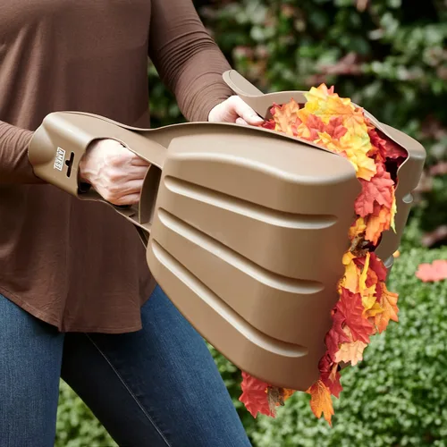 Miniatura 7 de AMES Juego de rastrillo de mano de palas de hojas con bolsa de basura plegable para jardín para recoger hojas, mantillo y escombros