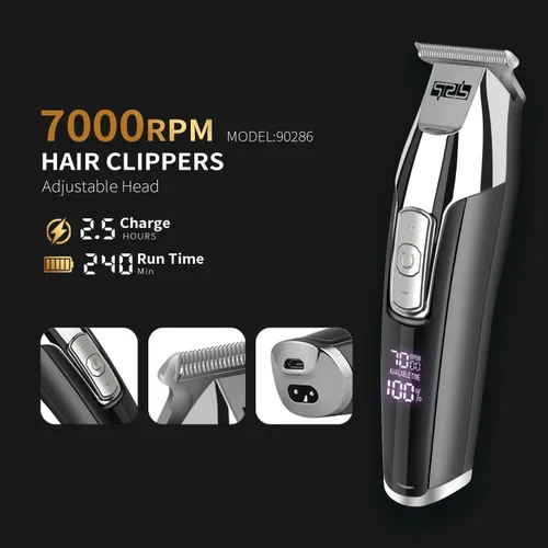 Miniatura 4 de DSP® Cortadora de pelo, recortadora, kit de afeitadora de barba para hombres, juego de peluquería profesional para cortar cabello y barba, Juego