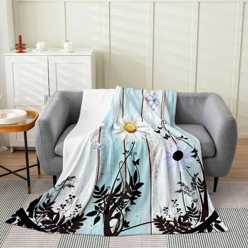 Miniatura 14 de Erosebridal Roses Throw Blanket 40x50 Inch Sofa Bed Couch Decor,Oil Painting Rose Fleece Blanket,Spring Natural Theme Flannel Blankets Luxury