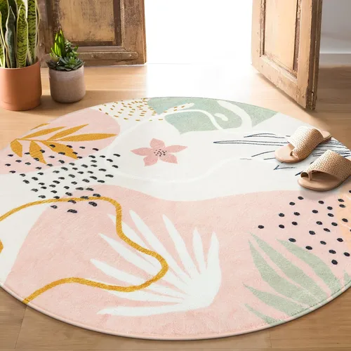 Miniatura 24 de Lahome Alfombra de pasillo rosa - Alfombra de 2x7, alfombra antideslizante lavable para baño, alfombra ligera para piso, alfombras para pasillo