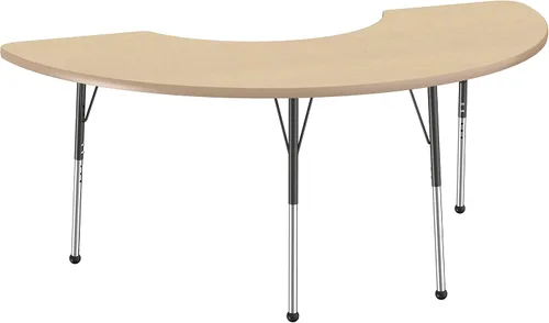 Miniatura 110 de FDP Clover Mesa de Actividades Escolar y de Oficina (48 x 48 pulgadas), patas estándar con deslizadores giratorios para entornos de asientos