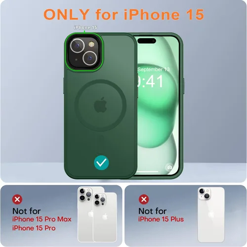 Miniatura 162 de Fuerte magnético para iPhone 11, compatible con Magsafe, [resistente a caídas de 13 pies] Funda trasera translúcida mate con sensación de piel