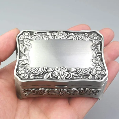 Miniatura 9 de ROSIKING Caja de música de aleación de metal en relieve y caja de música con movimiento dorada para Navidad/Cumpleaños/Día de San Valentín