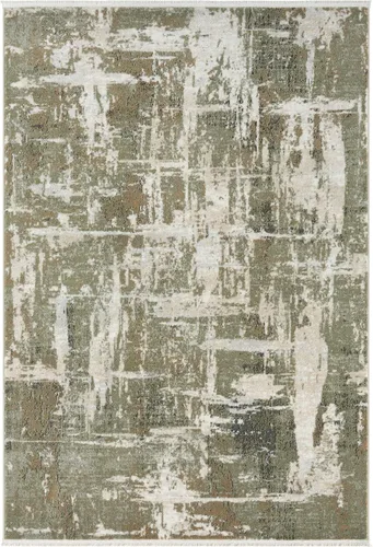 Miniatura 3 de Abani Savoy Collection - Alfombra de área, diseño contemporáneo verde/crema, 6 x 9 pies, fácil de limpiar, duradera para niños y mascotas,