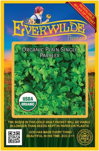 Miniatura 4 de Everwilde Farms - Semillas de perejil orgánico de 1 onza - Paquete Gold Vault