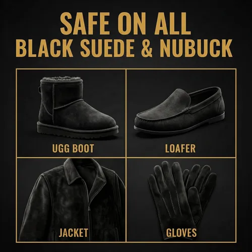 Miniatura 6 de Eagle - Tinte para nubuck y ante negro con aplicador y cepillo de ante de 3 vías - Restaurador de color para zapatos, botas, chaquetas, bolsos y más