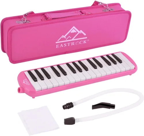 Miniatura 14 de EASTROCK Instrumento de Melodica de 32 Teclas, Piano de Teclado de Aire, Melodica Soprano con 2 Juegos de Boquillas y Tubos, Bolsa de Transporte