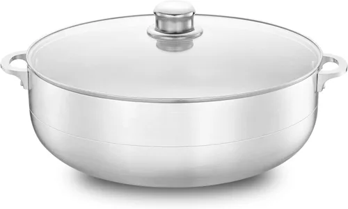 Miniatura 9 de Alpine Cuisine - Olla de aluminio antiadherente de 7 cuartos de galón con tapa de vidrio y mango remachado Utensilios de cocina versátiles