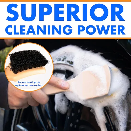Miniatura 3 de Cepillo para neumáticos, cerdas de nailon negro de 8 pulgadas, cepillos especiales para vehículos y especialidades, cepillo de fregado de pared