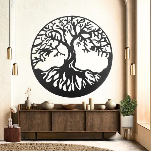 Bellaa 20209 - Árbol de la vida de metal para colgar en interiores o exteriores, jardín de aves de 24 pulgadas