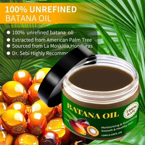 Miniatura 6 de Pasta de aceite de Batana para el tratamiento del crecimiento del cabello, Dr. Sebi prensado en frío crudo sin refinar 100% aceites de batana puros
