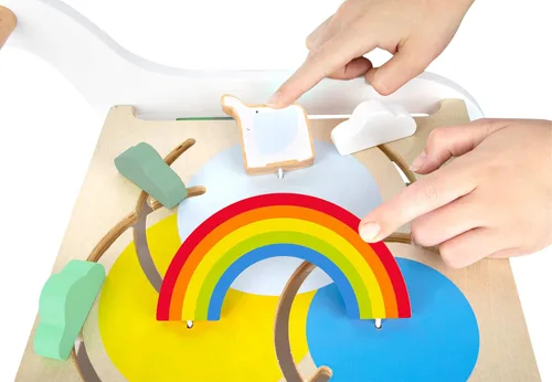 Miniatura 5 de Small Foot Wooden Toys - Andador de elefante dulce prémium y centro de actividades 5 en 1 diseñado para niños pequeños de 12 meses en adelante