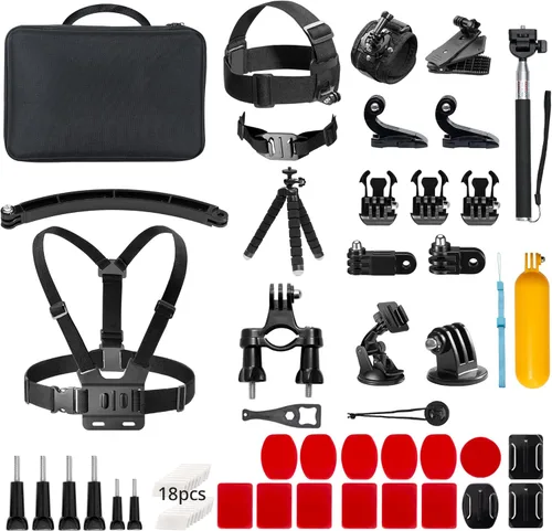 Miniatura 3 de AKASO Cámara de acción Brave 4 Pro con kit de accesorios 60 en 1