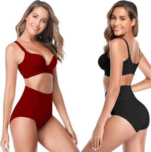 Miniatura 3 de Ropa interior de algodón de cintura alta para mujer, ropa interior suave súper elástica, bragas de cobertura completa para mujer