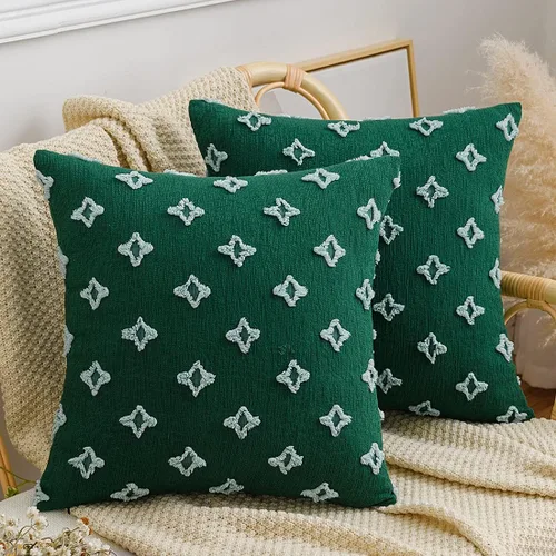Miniatura 18 de vctops Juego de 2 fundas de cojín decorativas de algodón estilo bohemio copetudo, súper suaves y cómodas para sofá, cama, automóvil