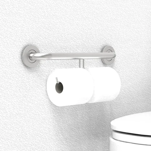 Miniatura 12 de Barra de seguridad para baño, ducha e inodoro para personas mayores y discapacitados, mango de asistencia de equilibrio de ayuda de movilidad, acero