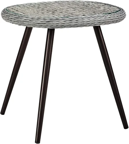 Miniatura 11 de Modway EEI-3176-GRY-GRY-SET - Sillón Endeavor de mimbre para patio al aire libre, 2 sillones, gris