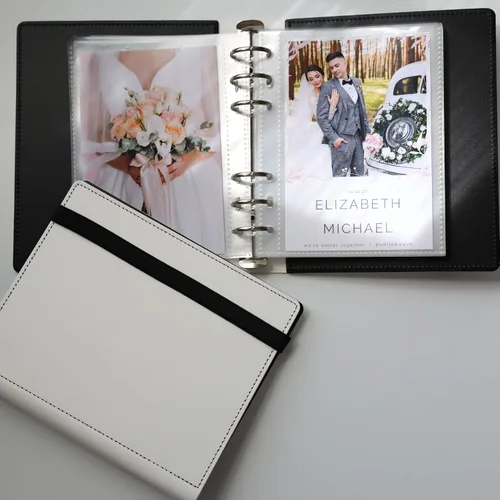 Miniatura 34 de Álbum de Fotos de Cabina de Fotos 2x6 - Cuaderno con Purpurina de 6 Anillos Carpeta Brillante con 20 Fundas para Fotos de 2 por 6 - Se Adapta a 80