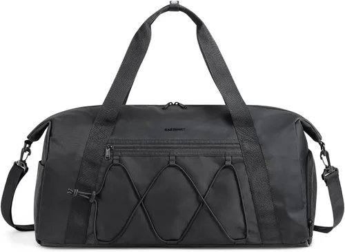 BAGSMART Bolsa de gimnasio pequeña con compartimento para zapatos y bolsillo húmedo, bolsa de viaje deportiva ligera, para llevar el fin de semana