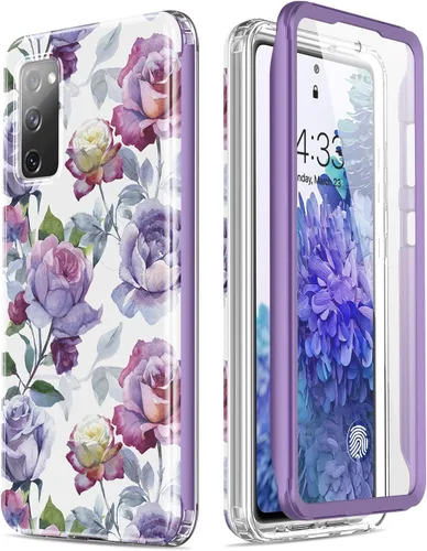 Miniatura 12 de Esdot Funda compatible con Samsung Galaxy S20 FE con protector de pantalla integrado, con diseño de moda para mujeres y niñas, funda protectora