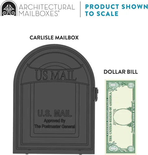Miniatura 13 de ARCHITECTURAL MAILBOXES - Buzón de correo de montaje en poste 8760B-10 Carlisle, mediano, color negro
