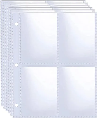 Miniatura 7 de Paquete de 40 fundas para tarjetas fotográficas de 3.5 x 5 pulgadas para carpeta A5 Mini de 3 anillas, fundas de fotos ultra transparentes, 2
