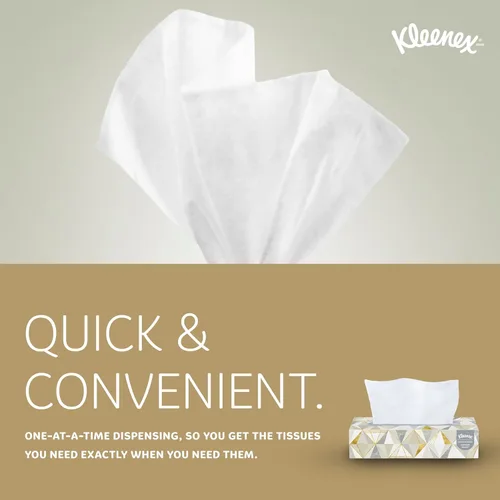 Miniatura 7 de Kleenex Pañuelo facial profesional, a granel (21606), 2 capas, blanco, formato de caja plana, diseñado para negocios
