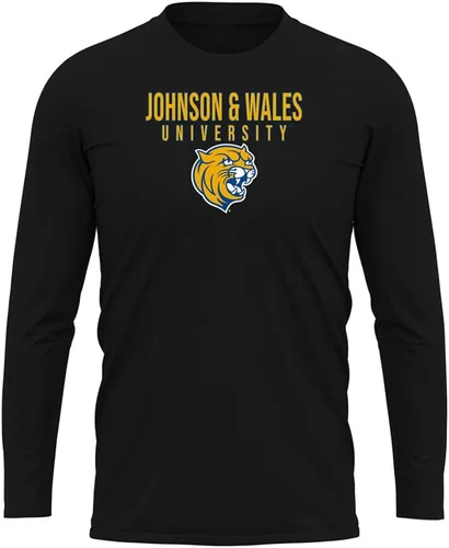 Miniatura 173 de Camisa deportiva de manga larga oficial de la NCAA Collegiate para hombre, colección negra con logotipo primario