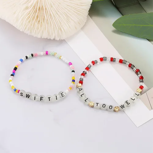 Miniatura 6 de HSWYFCJY Pulsera de título de canción de álbum para mujer, pulseras inspiradas en TS para amantes de la música, regalos para fanáticos del cantante