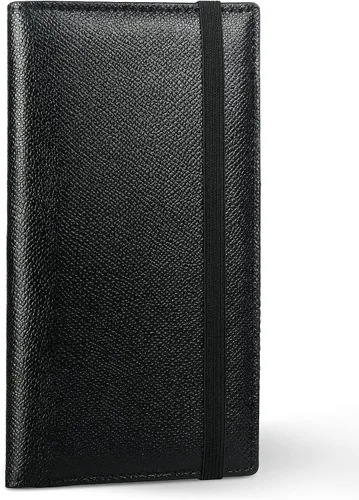 Miniatura 123 de Yarnic Funda para chequera personal, soporte para chequera con soporte para bolígrafo y divisor de plástico transparente integrado para cheques Rosa