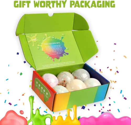 Miniatura 8 de Bombas de burbujas para niños con sorpresa de baba de baño dentro (paquete de 6) - Juguetes sensoriales coloridos para niños y niñas – Espumas