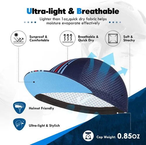 Miniatura 2 de Hikenture Cycling Cap for Men and Women,Bike Hat with Visor Summer Sun Hat