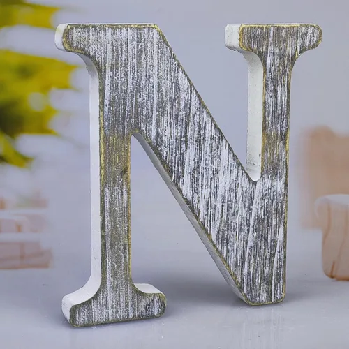 Miniatura 22 de Letras de madera de 8 pulgadas, letras de madera rústica sin terminar para decoración de pared, letras decorativas en pie, cortes de letras, letrero
