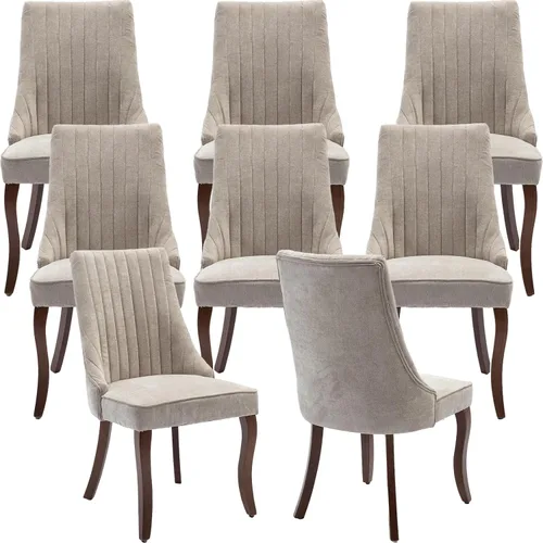 Miniatura 36 de Sillas de Comedor - Juego de 2 sillas de comedor modernas de mediados de siglo, tapizadas de tela con respaldo alto, sillas de cocina y comedor