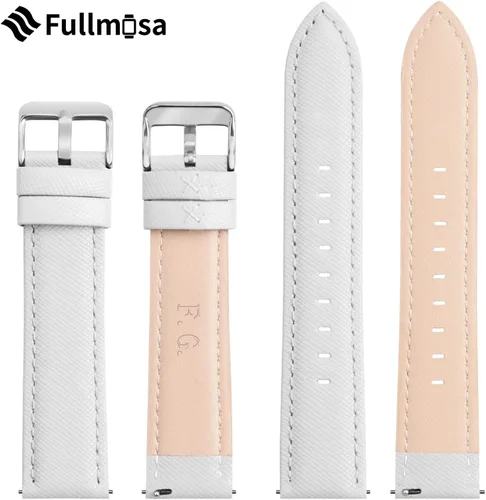 Miniatura 7 de Fullmosa Correa de reloj de cuero de 0.551 in, 0.630 in, 0.709 in, 0.787 in, 0.866 in, 0.945 in, piel auténtica suave, correa de repuesto