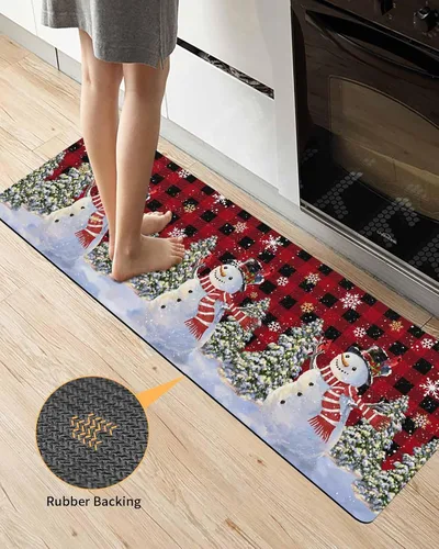 Miniatura 4 de Buffalo - Tapete de baño con diseño de muñeco de nieve para bañera, antideslizante, de secado rápido y absorbente, de tierra de diatomeas, fregadero