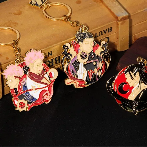 Miniatura 6 de SONGCHANGJEWELRY JJK - Llavero Satoru Figura de anime esmaltado Llavero de joyería para hombres y mujeres