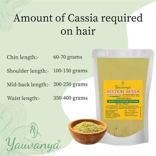 Miniatura 4 de Polvo de henna neutra (Cassia Obovata) 100% puro para cabello rubio/dorado Henna incolora Acondicionador natural para cabello suave, sedoso