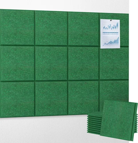 UMIACOUSTICS 12 piezas de paneles acústicos, paneles de pared insonorizados de 11.8 x 11.8 x 0.35 pulgadas, paneles absorbentes de sonido y tablero