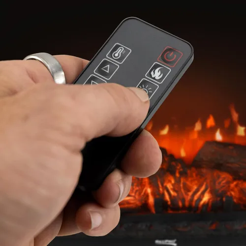 Miniatura 8 de RecPro Chimenea de RV Chimenea eléctrica empotrada Vidrio con vista de tronco Incluye control remoto (26 pulgadas de ancho)