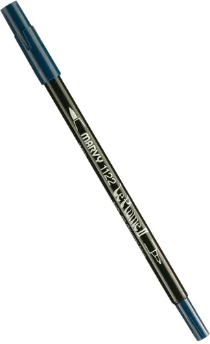 Miniatura 26 de Uchida 1122-C-3 Marvy Extra Fine Tip Le Plume II Rotulador de doble punta, azul