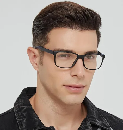 Miniatura 2 de Paquete de 3 gafas de lectura para hombres con pantalla de luz azul, con bisagra de resorte, anti fatiga ocular/sequedad/UV, lectores cuadrados