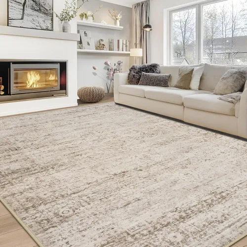 Miniatura 36 de Alfombra lavable de 4 x 6 pies para sala de estar, alfombra grande moderna para comedor y dormitorio, antideslizante, pelo bajo, 4 x 6 pulgadas