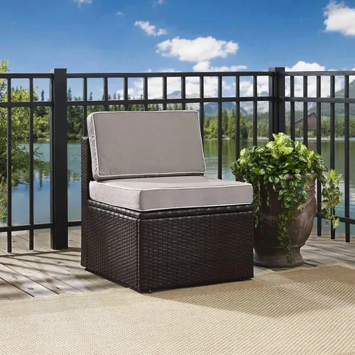 Miniatura 2 de Crosley Furniture Palm Harbor - Silla seccional para exteriores sin brazos, sillas de mimbre para patio, porche, terraza, patio trasero