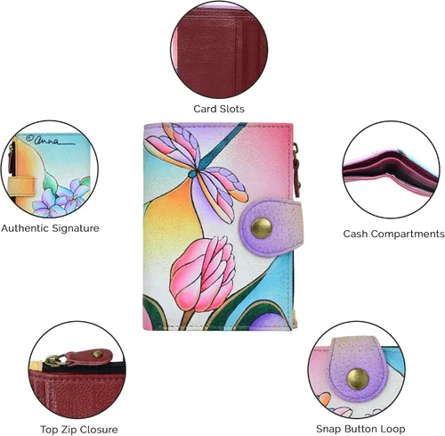 Miniatura 35 de Anna by Anuschka Cartera de mujer pintada a mano de cuero genuino para mujer