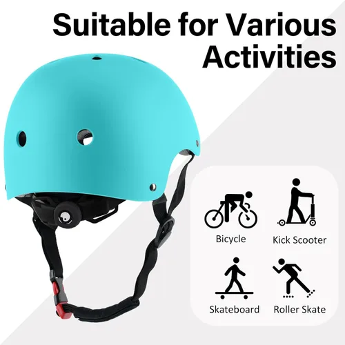 Miniatura 4 de Casco de monopatín para bicicleta, ligero, ajustable, multideporte, para ciclismo, patinaje, scooter, de 3 tallas para adultos, jóvenes y niños