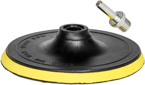Miniatura 6 de HIFROM Almohadilla de respaldo de gancho y bucle de 6 pulgadas/5.906 in, pulidora orbital, almohadilla de lijado, adaptador de taladro M14